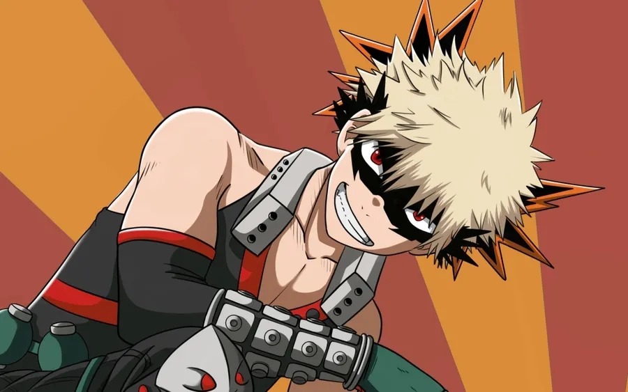 Bakugo sonriendo con confianza